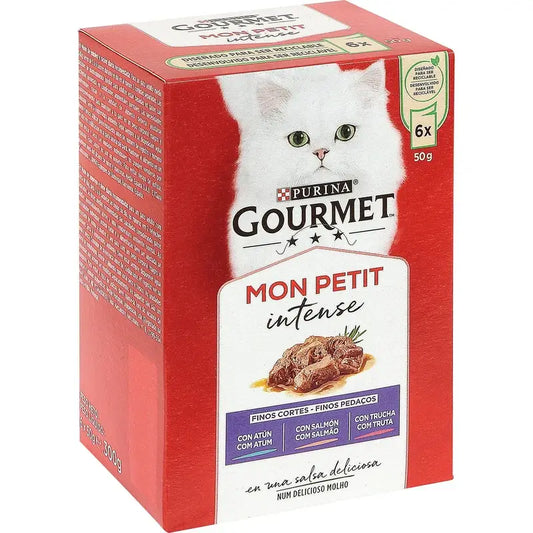 Purina Gourmet Mon Petit Kalat, 6 x 50 g:n pakkaus, kissan märkäruoka