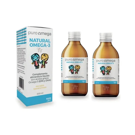 Puro Omega Natural Omega-3 lapsille, 2 x 200 ml 