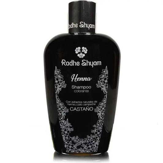 Radhe Shyam Champu Henna, kastanjanruskea, 250 ml