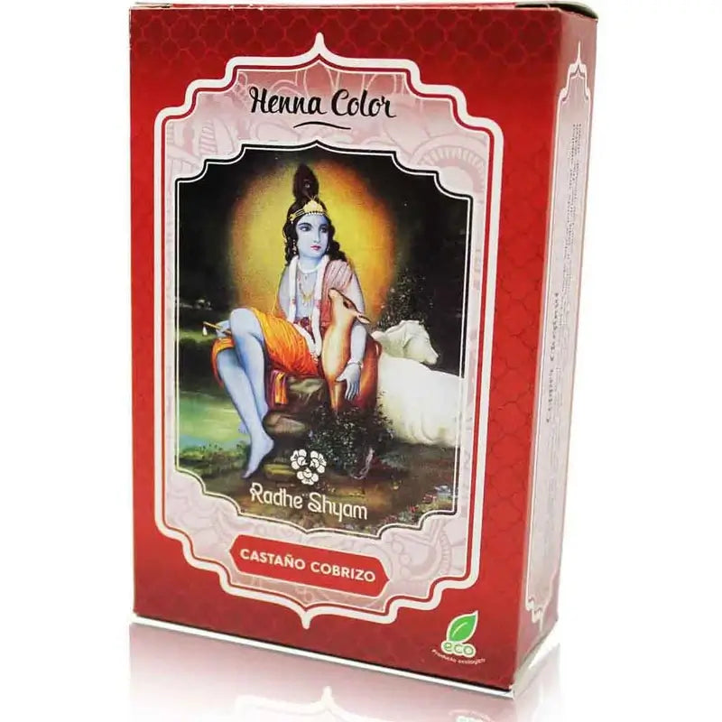 Radhe Shyam Henna -jauhe, kuparinen ruskea, 100 g
