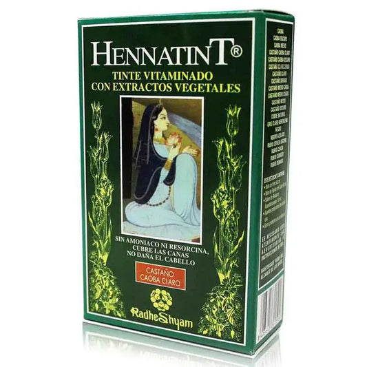 Radhe Shyam -henna, kastanjanruskea, vaalea mahonki, 60 ml
