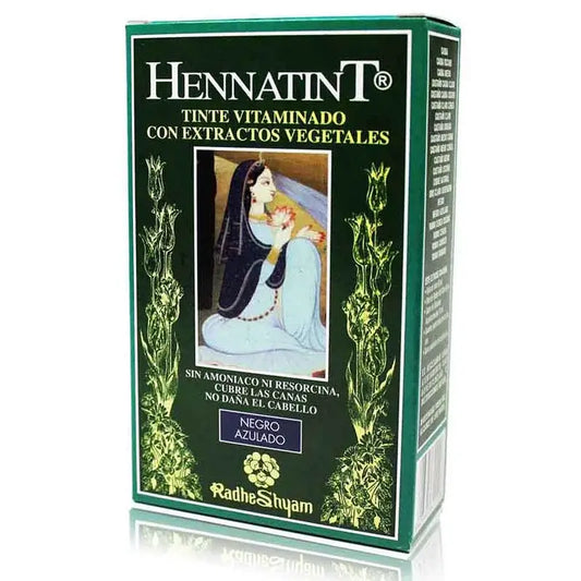 Radhe Shyam sinertävä musta hennaväri, 60 ml