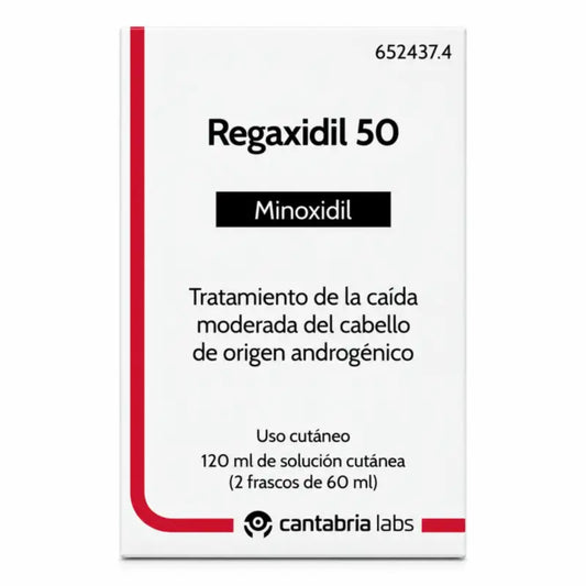 Regaxidil 50 mg/ml minoksidiili-ihonhoitoliuos, 2 pulloa à 60 ml