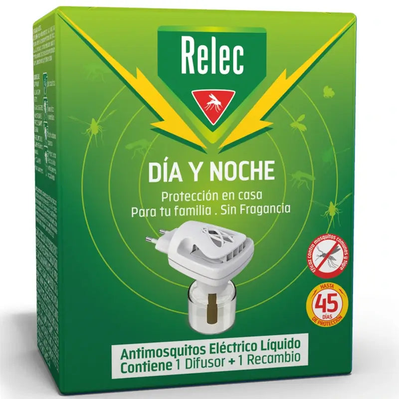 Relec Päivä ja yö -sähköinen hyttyskarkotin ja hyttyskarkotineste, 35 ml