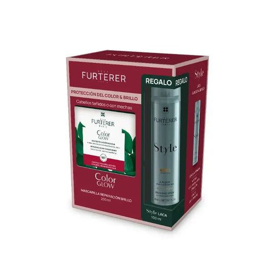 René Furterer Rf Pack Color Glow -naamio 200 ml + Style-hiuslakka 100 ml