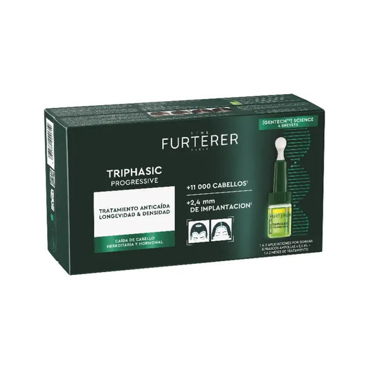 René Furterer Triphasic Progressive – progressiivinen hiustenlähtö, 8 ampullia