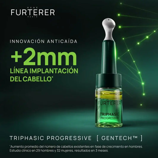 René Furterer Triphasic Progressive – progressiivinen hiustenlähtö, 8 ampullia
