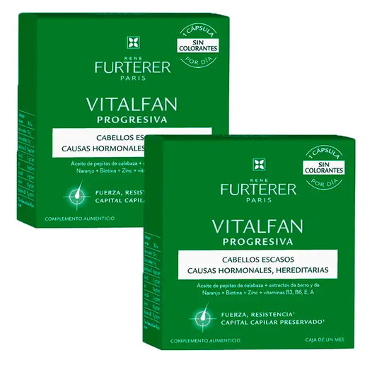 Rene Furterer Vitalfan Progressiivinen hiustenlähtö, pakkaus 2 x 30 kapselia