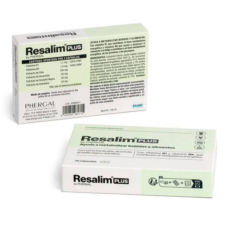 Resalim™ Plus Aineenvaihduntaa edistävä ravintolisä Juomat Elintarvikkeet – 10 tablettia