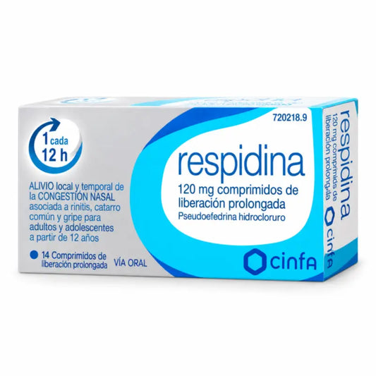 Respidina 120 mg, pitkävaikutteinen, 14 tablettia