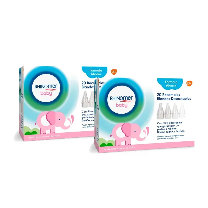 Rhinomer Baby -nenäimurin vaihtosuuttimet, 20 kpl, 2-pakkaus