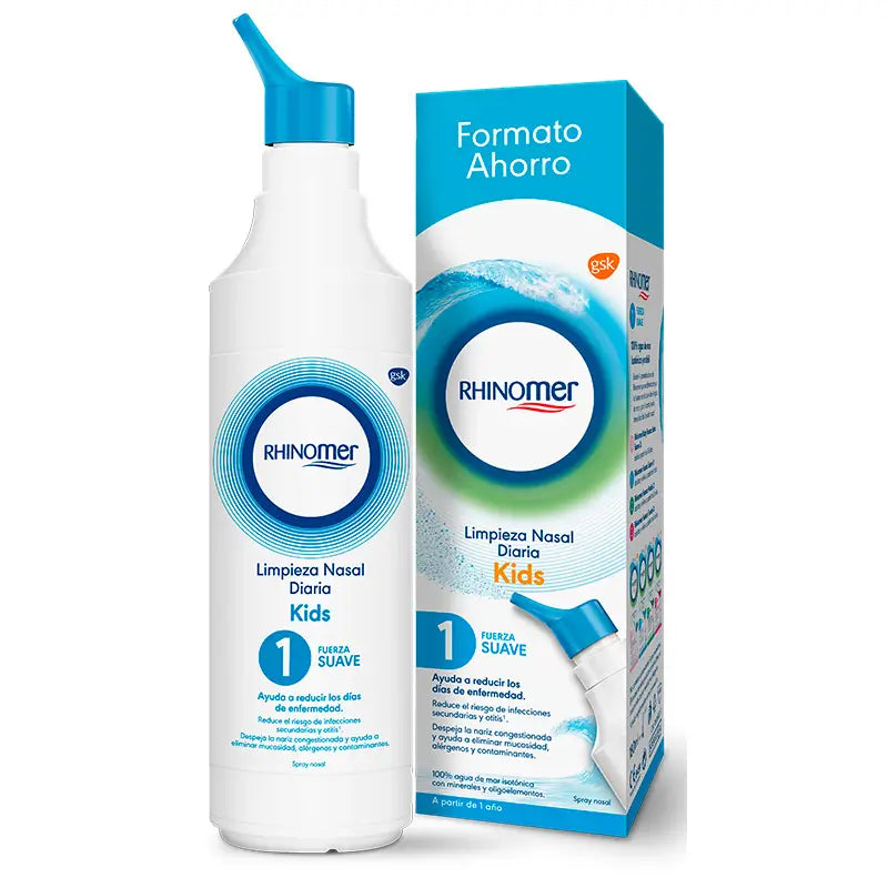 Rhinomer nenäsuihke 100 % merivettä, voimakkuus 1, mieto, XL-pakkaus, 180 ml