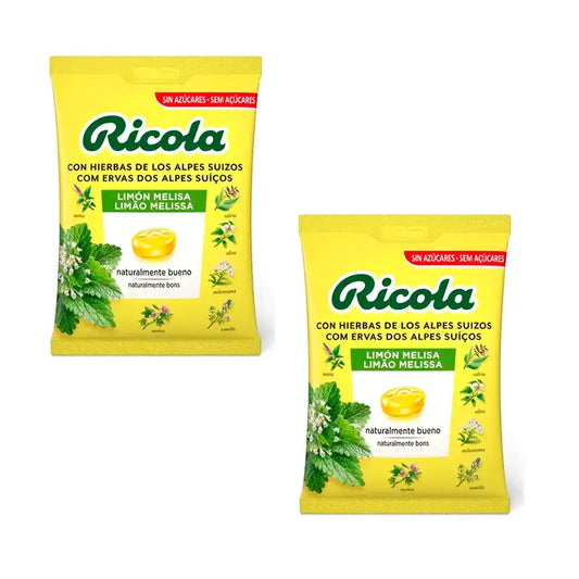 Ricola sokerittomat sitruunakarkit, 2 x 70 g:n pakkaus