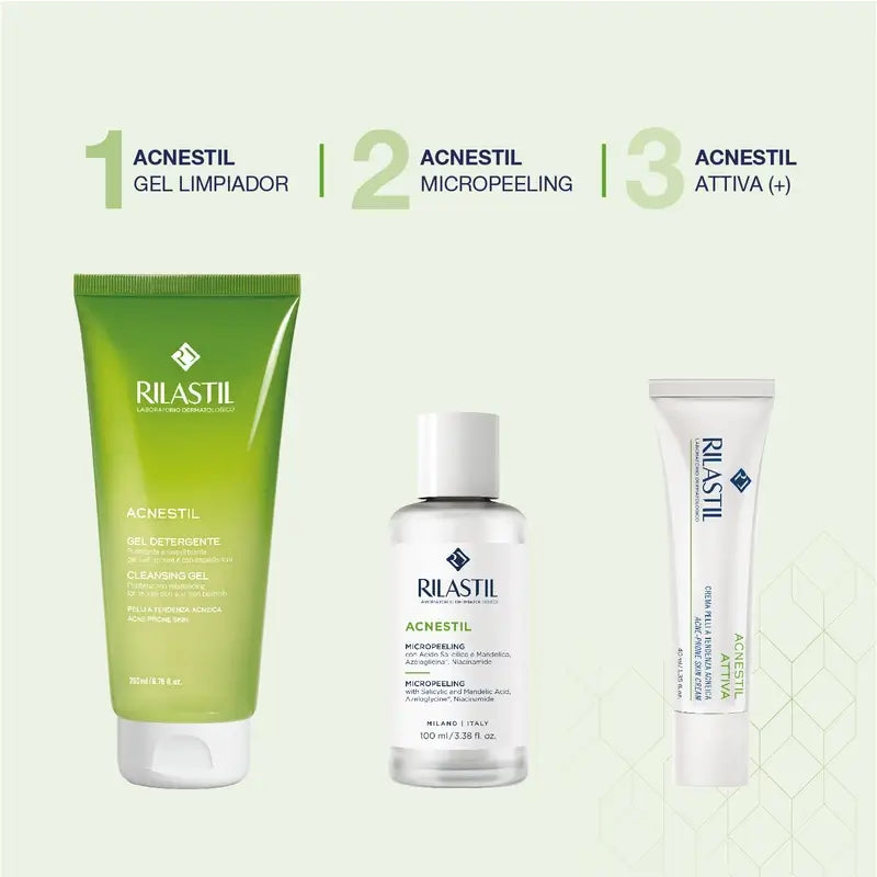Rilastil Acnestil mikrokuorinta-aine ja talin tuotantoa säätelevä tuote, 100 ml