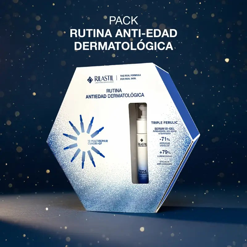 Rilastil Radiance -joulupaketti, 30 ml + 10 ampullia à 1,5 ml