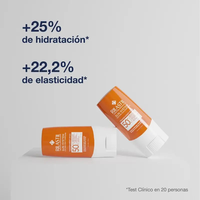 Rilastil Sun System SPF 50+ läpinäkyvä aurinkovoidepuikko, 8,5 g