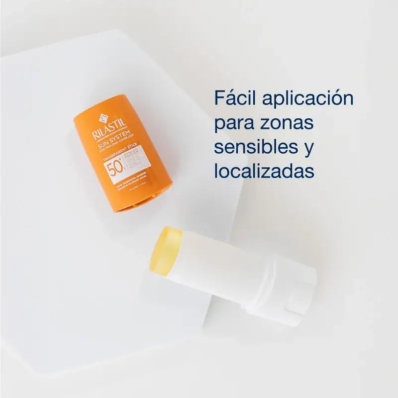 Rilastil Sun System SPF 50+ läpinäkyvä aurinkovoidepuikko, 8,5 g