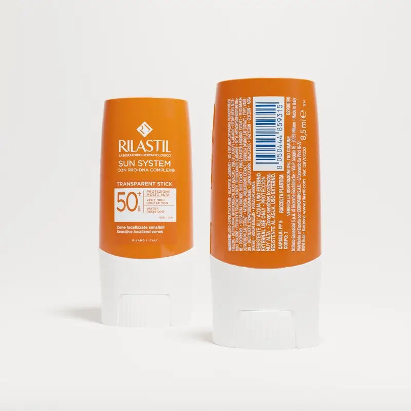 Rilastil Sun System SPF 50+ läpinäkyvä aurinkovoidepuikko, 8,5 g