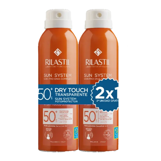 Rilastil Sun System Duplo Dry Touch SPF50, 2 x 200 ml 