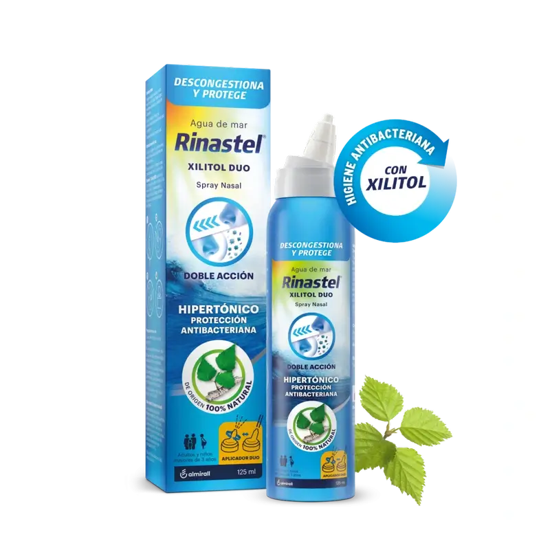 Rinastel Xylitol Hypertonic Duo -nenäsumute, 125 ml