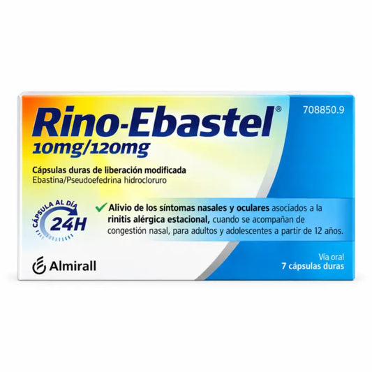 Rino Ebastel 10 mg/120 mg, 7 kapselia