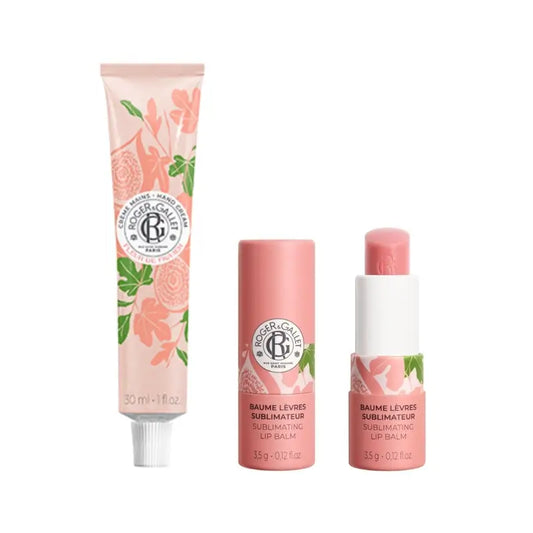 Roger & Gallet Fleur De Figuier -paketti: käsivoide + huulivoide