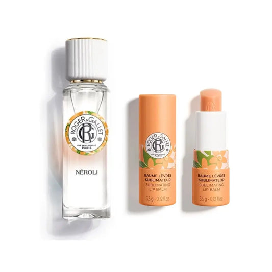 Roger & Gallet Neroli -pakkaus: Vaniljahuulivoide + Wellbeing-tuoksuvesi