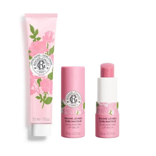 Roger & Gallet Rose Pack -käsivoide + huulivoide