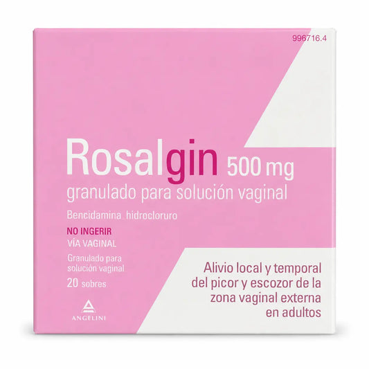 Rosalgin 500 mg emätinliuos, 20 pussia, rakeita