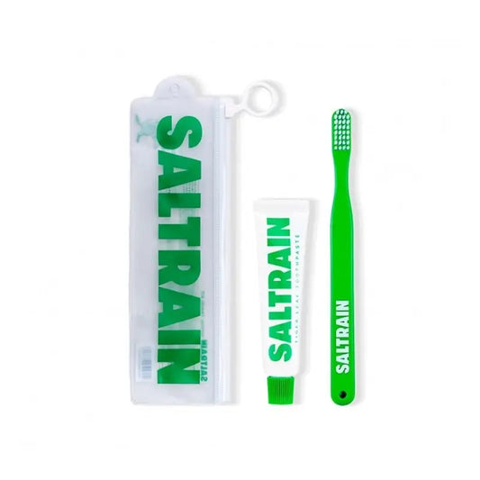 Saltrain-matkapakkaus Green Tiger Leaf ja harja 