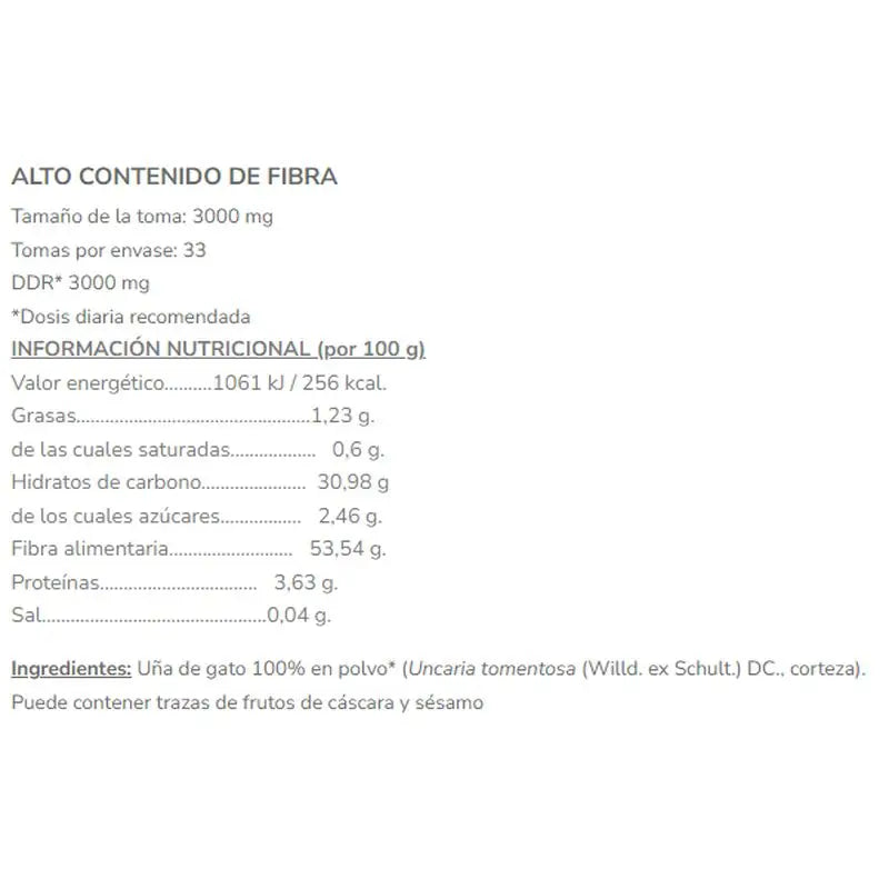 Salud Viva Uña De Gato 100 g. 