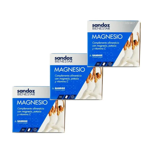 Sandoz Bienestar Magnesium -pakkaus, 3 x 30 pussia
