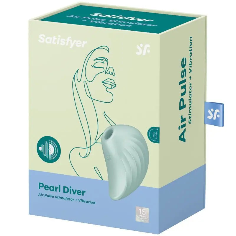 Satisfyer Air Pulse  Pearl Diver - stimulaattori ja vibraattori – vihreä