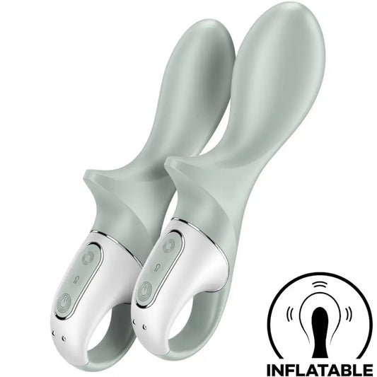 Satisfyer Air Pump Booty 3 Inflatable Anal Vibrator Inflatable Green Grey