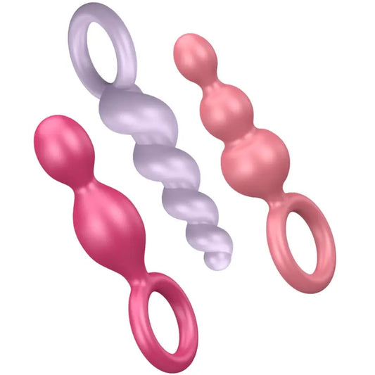 Satisfyer-anaaliplugit, kolmiväriset, 3 kpl 