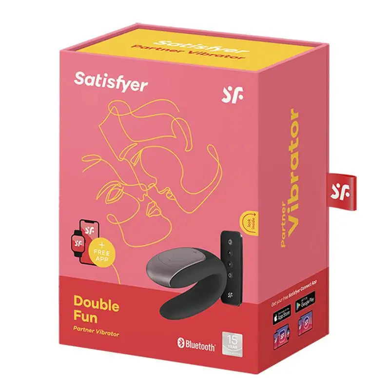 Satisfyer Connect Double Fun -parivibraattori – musta