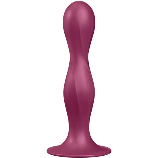 Satisfyer Double Ball-R -dildo, silikonia, granaatinpunainen 