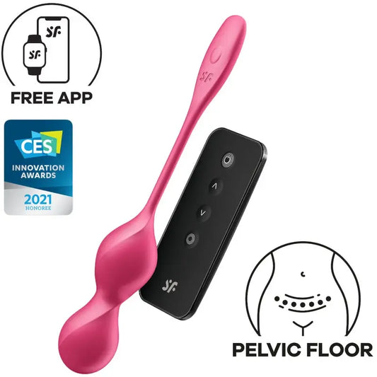 Satisfyer Love Birds 2 värisevät Kegel-pallot + ilmainen sovellus 