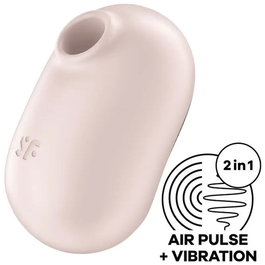 Satisfyer Pro To Go 2 -kaksoisstimulaattori ja vibraattori, beige 