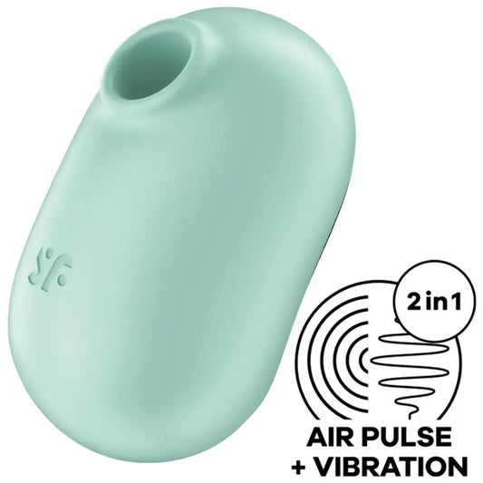 Satisfyer Pro To Go 2 -kaksoisstimulaattori ja vibraattori, vihreä 