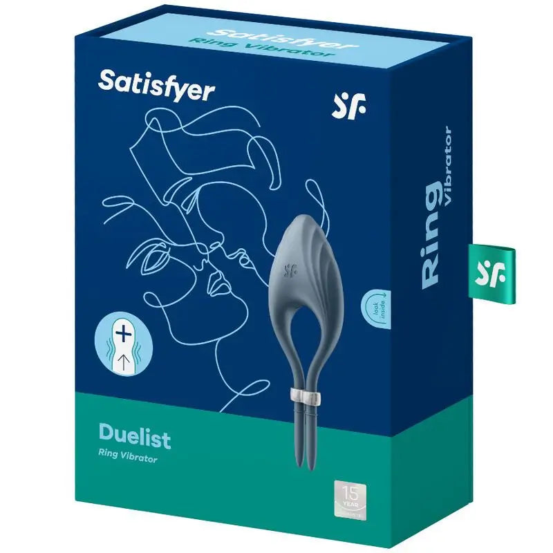 Satisfyer Ring Duelist -vibro-rengas – harmaa