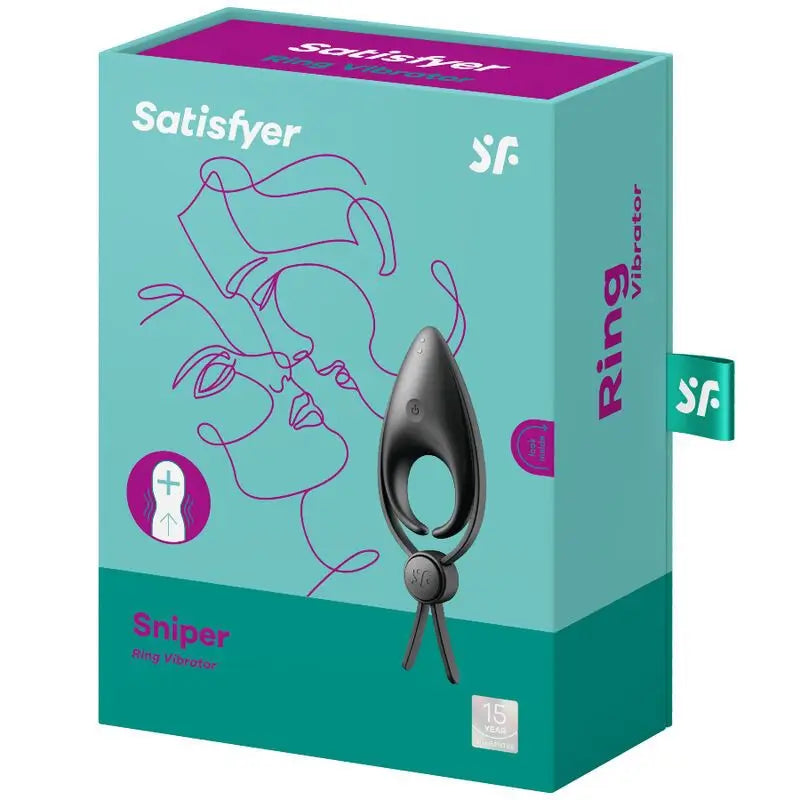 Satisfyer Ring Sniper -vibro-rengas, musta