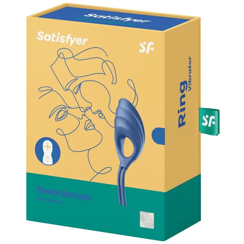 Satisfyer Ring Swordsman -vibro-sormus – sininen