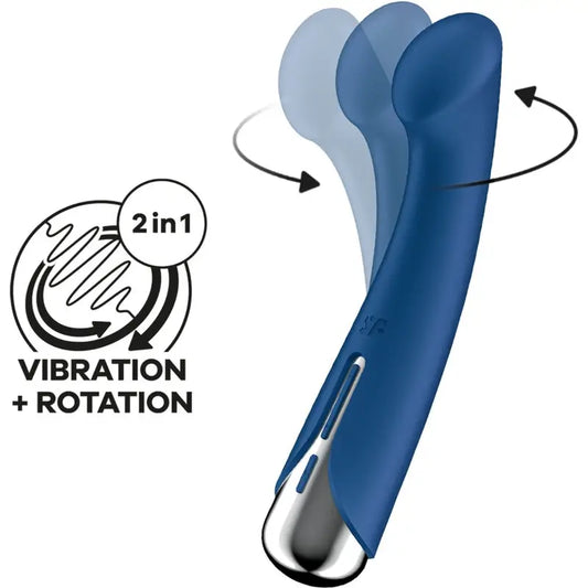 Satisfyer Spinning G-Sport 1 -pyörivä vibraattori, sininen 
