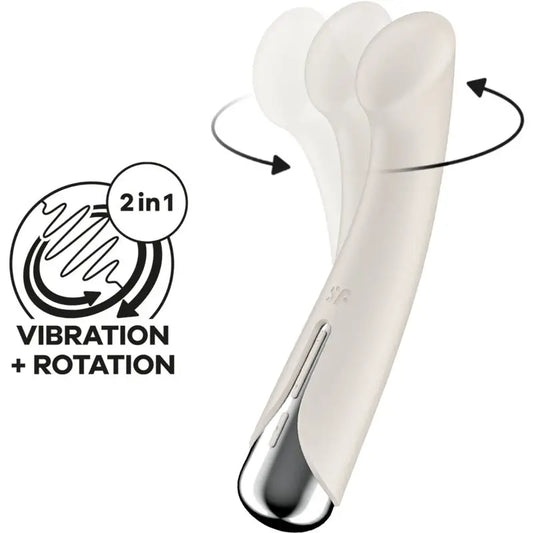 Satisfyer Spinning G-Sport 1 pyörivä vibraattori, beige 