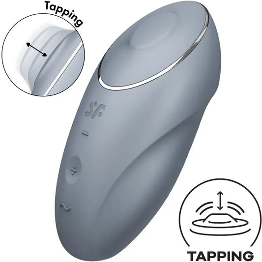 Satisfyer Tap & Climax 1 Lay-On-vibraattori, harmaa 