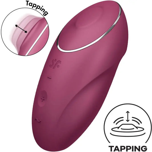 Satisfyer Tap & Climax 1 Lay-On-vibraattori, punainen 