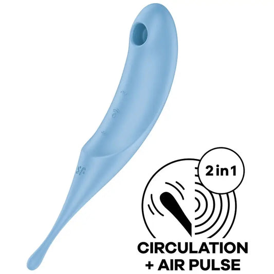 Satisfyer Twirling Pro -stimulaattori ja vibraattori, sininen 