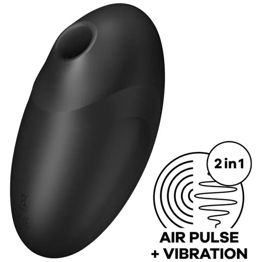 Satisfyer Vulva Lover 3 -stimulaattori ja vibraattori, musta 