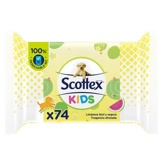 Scottex Junior kosteuspyyhe, 74 kpl